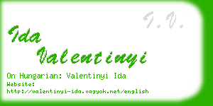 ida valentinyi business card